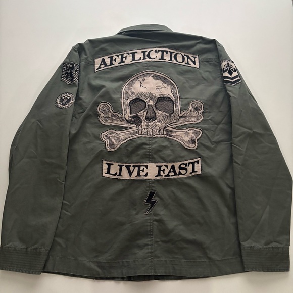Affliction Other - Affliction Men's cross bone military Jacket
